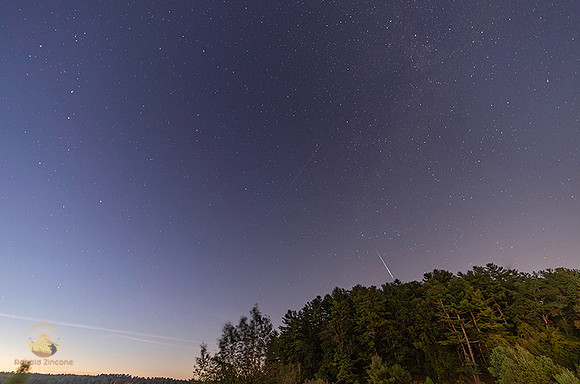 Ursa Major and Perseid over Beach Pond, Exeter RI copyright ronaldzinconephotography