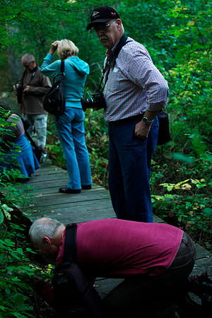 students on nature photography field trip at Denison