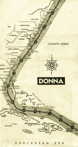 Donna track up eastern seaboard