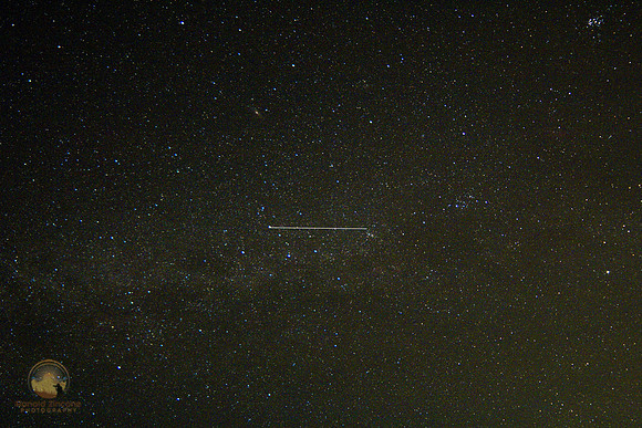 Chinese Space Station with M31 and Milky Way at frosty drew. copyright ronaldzinconephotography