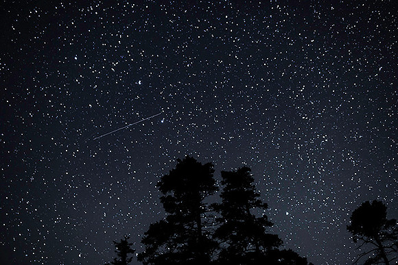 Starscape with satellite over Bass Harbor, Arcadia, Maine 2018 copyright ronaldzinconephotography