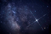 Jupiter with 4-point star filter over Seawall Beach, Arcadia, Ma copyright ronaldzinconephotography