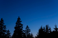 Crescent moon over Bass Harbor Campgrounds no1  copyright ronaldzinconephotography