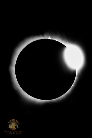 Total Solar Eclipse and Diamond Ring, 4/8/24, Plano TX copyright ronaldzinconephotography