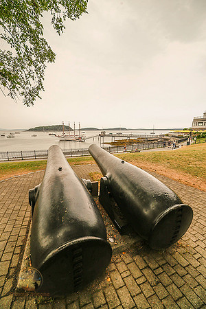Ship canons at Bar Harbor copyright ronaldzinconephotography