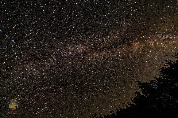 Summer Milky Way and Satellite over Echo Lake Beach, Acadia, Maine  copyright ronaldzinconephotography