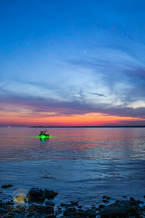 Fishing at Watch Hill with Venus and Jupiter copyright ronaldzinconephotography