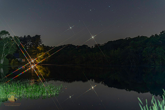 Venus and Jupiter Conjunction at Barber's Pond with Star filter