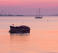 Sailboat seascape at sunrise NKTB copyright ronzinconephotography