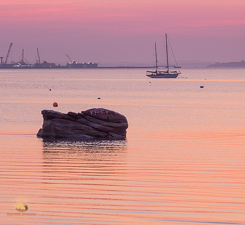 Sailboat seascape at sunrise NKTB copyright ronzinconephotography