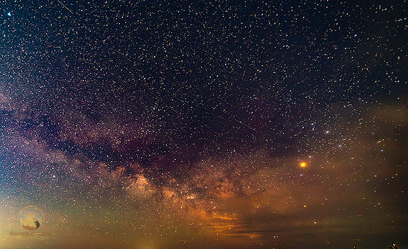 summer Milky Way in Ha over Watch Hill copyright ronaldzinconephotography