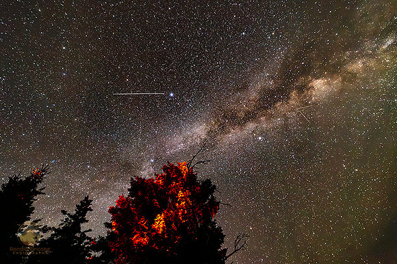 Summer Milky Way and Satellites over Bass Harbor, Acadia, Maine copyright ronaldzinconephotography