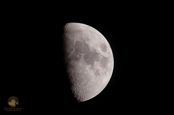 First Quarter moon  copyright ronaldzinconephotography