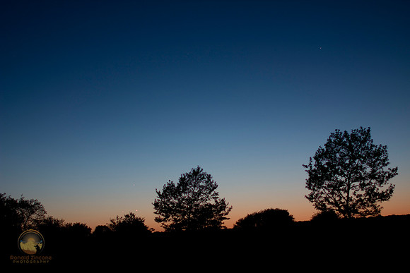 Jupiter, Mercury & Venus in conjunction, Ninigret Park, RI  Copyright ronaldzinconephotography