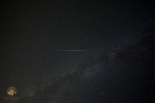 Bright Satellite crossing Milky Way, frosty drew  Copyright ronaldzinconephotography
