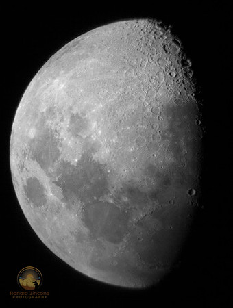 Moon 900mm f7.5 prime focus  Copyright ronaldzinconephotography