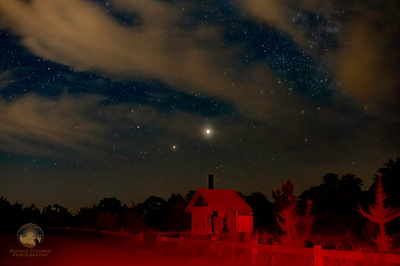 Jupiter & Saturn over Charlestown  copyright ronaldzinconephotography