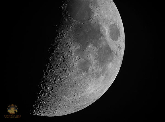 First Quarter Moon at high resolution copyright ronaldzinconephotography