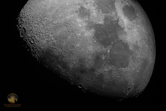 Almost Gibbous moon copyright ronaldzinconephotography
