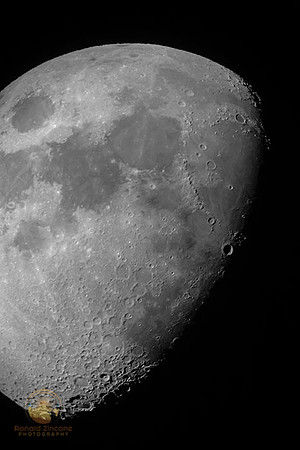 Gibbous moon @ prime focus  Copyright ronaldzinconephotography