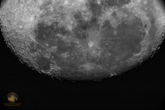 Gibbous moon with Copernicus and Tycho copyright ronaldzinconephotography