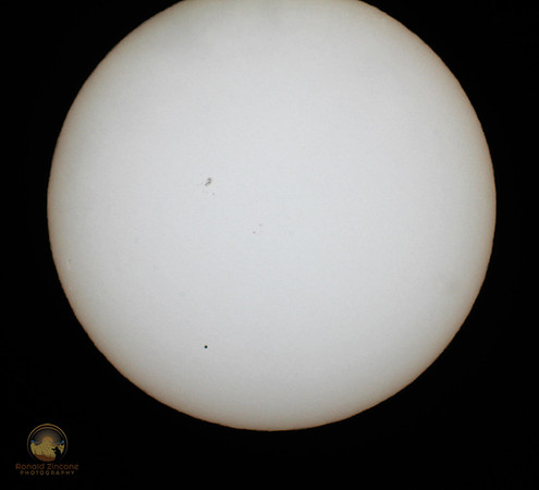 Mercury transits the Sun with sunspot 2542 on 5/9/16 copyright ronaldzinconephotography