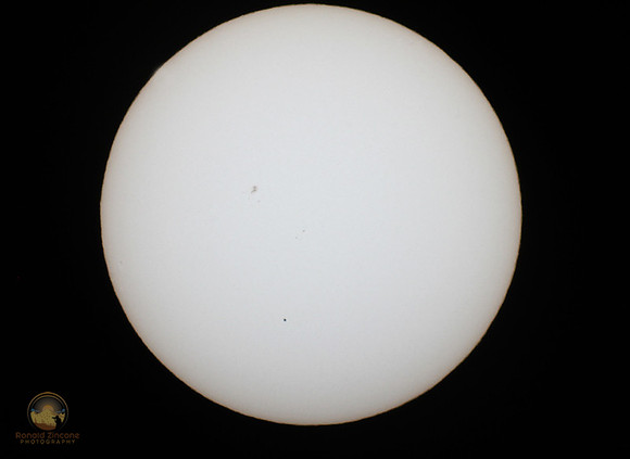 Mercury transits the Sun with sunspot 2542 on 5/9/16 copyright ronaldzinconephotography