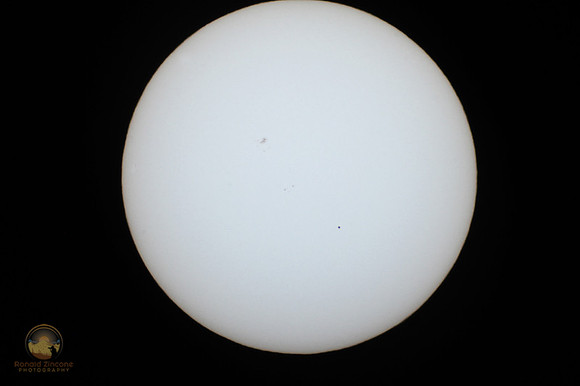 Mercury transits the Sun with sunspot 2542 on 5/9/16 copyright ronaldzinconephotography