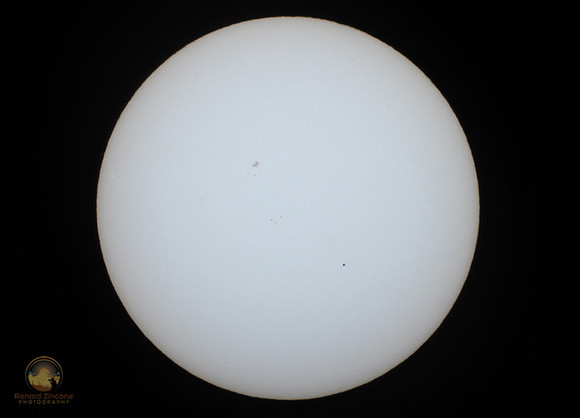 Mercury transits the Sun with sunspot 2542 on 5/9/16 copyright ronaldzinconephotography