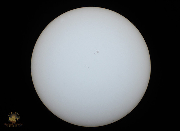 Mercury transits the Sun with sunspot 2542 on 5/9/16 copyright ronaldzinconephotography
