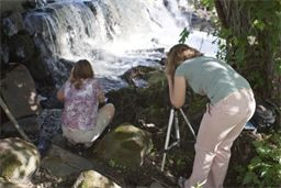 Ronald's students shooting on location
