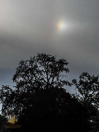 Sun dog over North Kingstown town beach, copyright ronaldzinconephotography