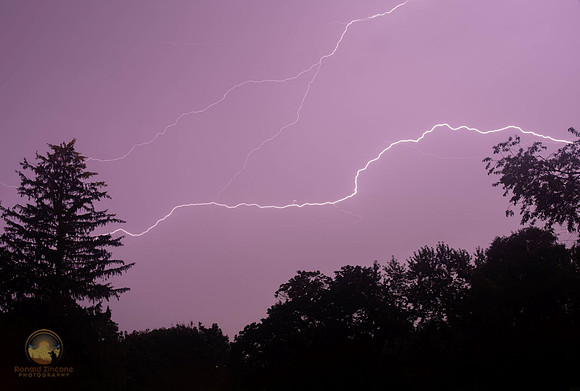 Lightning over North Kingstown, RI copyright ronaldzinconephotography