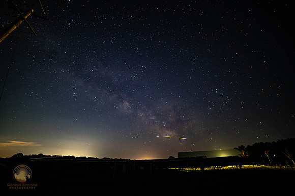 Summer milky way over Kingston Turf Farm with fireflies copyright ronaldzinconephotography