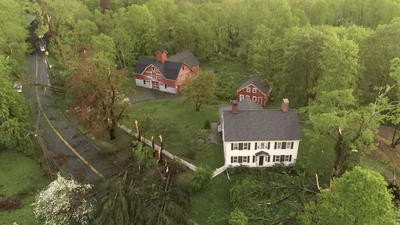 CT damage from tornadoes and macroburst on 5/15/18