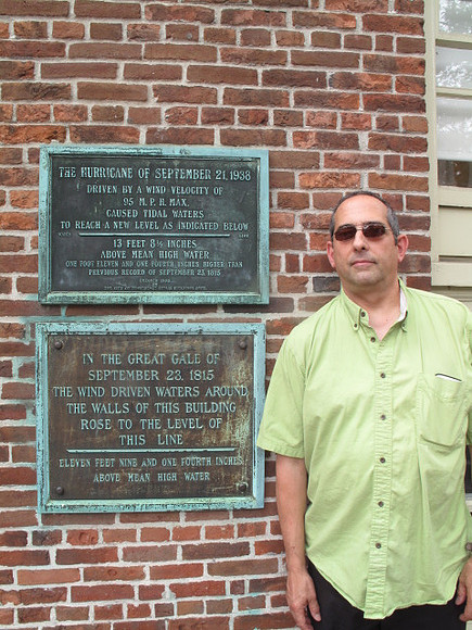 Plaques high water marks from the 1815 and 1938 hurricanes Providence