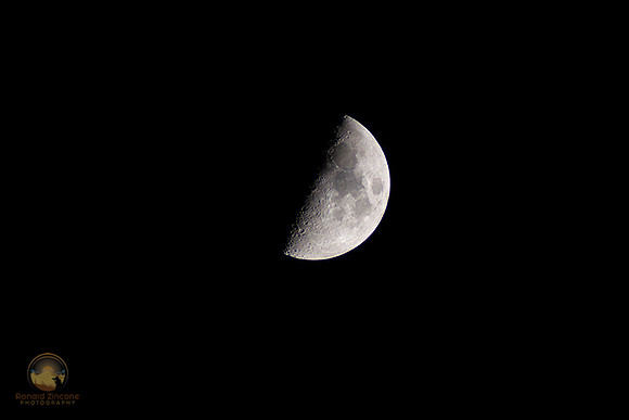 First Quarter Moon  copyright ronaldzinconephotography