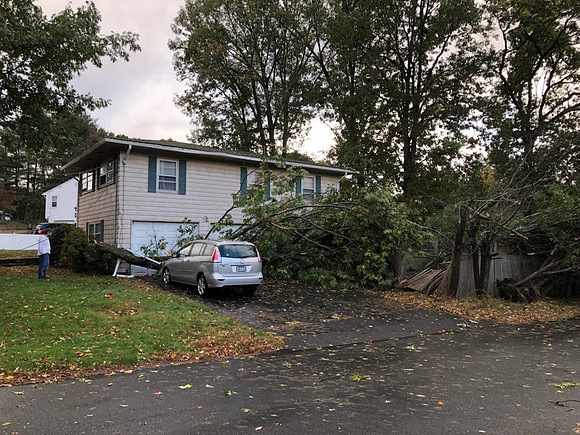 Tornado damage in North Providence, RI