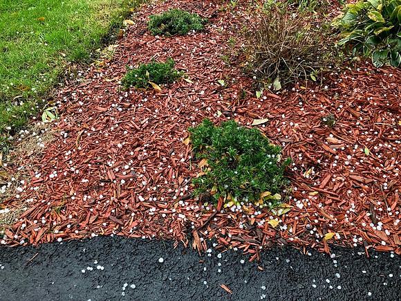 Hail in Attleboro, Massachusetts