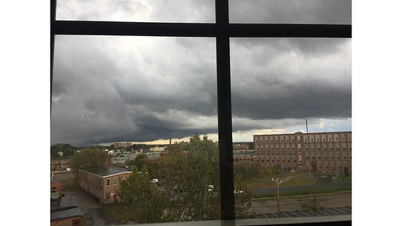 Ominous clouds over Pawtucket, RI