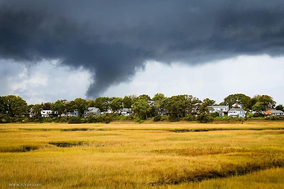 A cloud lowering associated with tornadic activity near Sandwich, Mass
