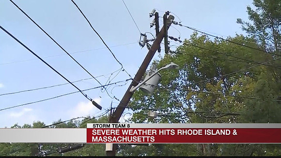 Telephone / electrical pole damaged