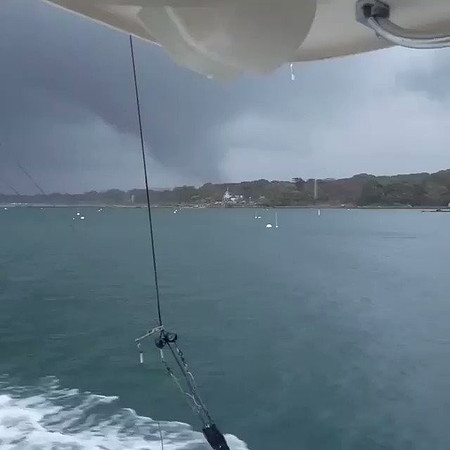 Tornado that cut across Fisher's Island