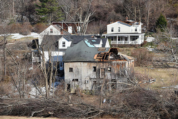 Houses on Whately Rd. were hit hard