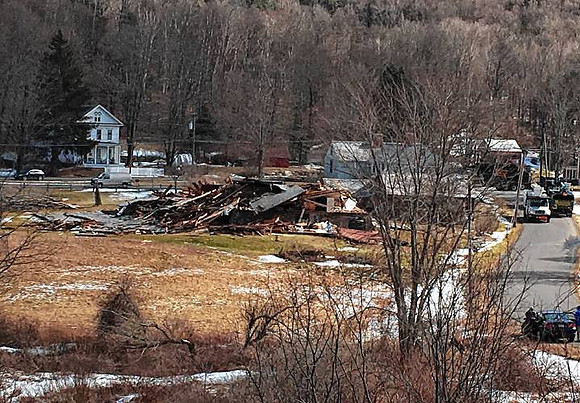 View of Maggs barn from Academy Hill.