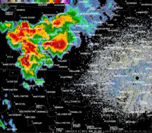 Reflectivity radar loop of the supercell thunderstorm that produced the EF3 Springfield tornado