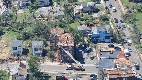 Springfield area homes damaged by the tornado late Wednesday afternoon.