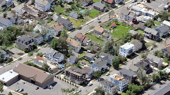 Springfield area homes damaged by the tornado late Wednesday afternoon.
