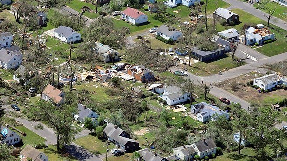 Springfield area homes damaged by the tornado late Wednesday afternoon.