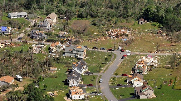 Monson area buildings damaged by the tornado late Wednesday afternoon.